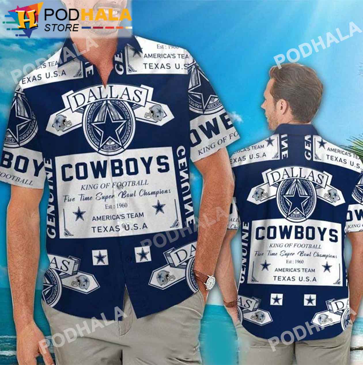 Dallas Cowboys King Of Football America’s Team NFL Dallas Cowboys Hawaiian Shirt Dallas Cowboys King Of Football America’s Team NFL Dallas Cowboys Hawaiian Shirt