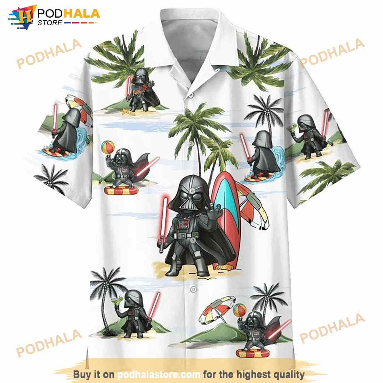 Darth Vader 3D Hawaiian Shirt Darth Vader 3D Hawaiian Shirt