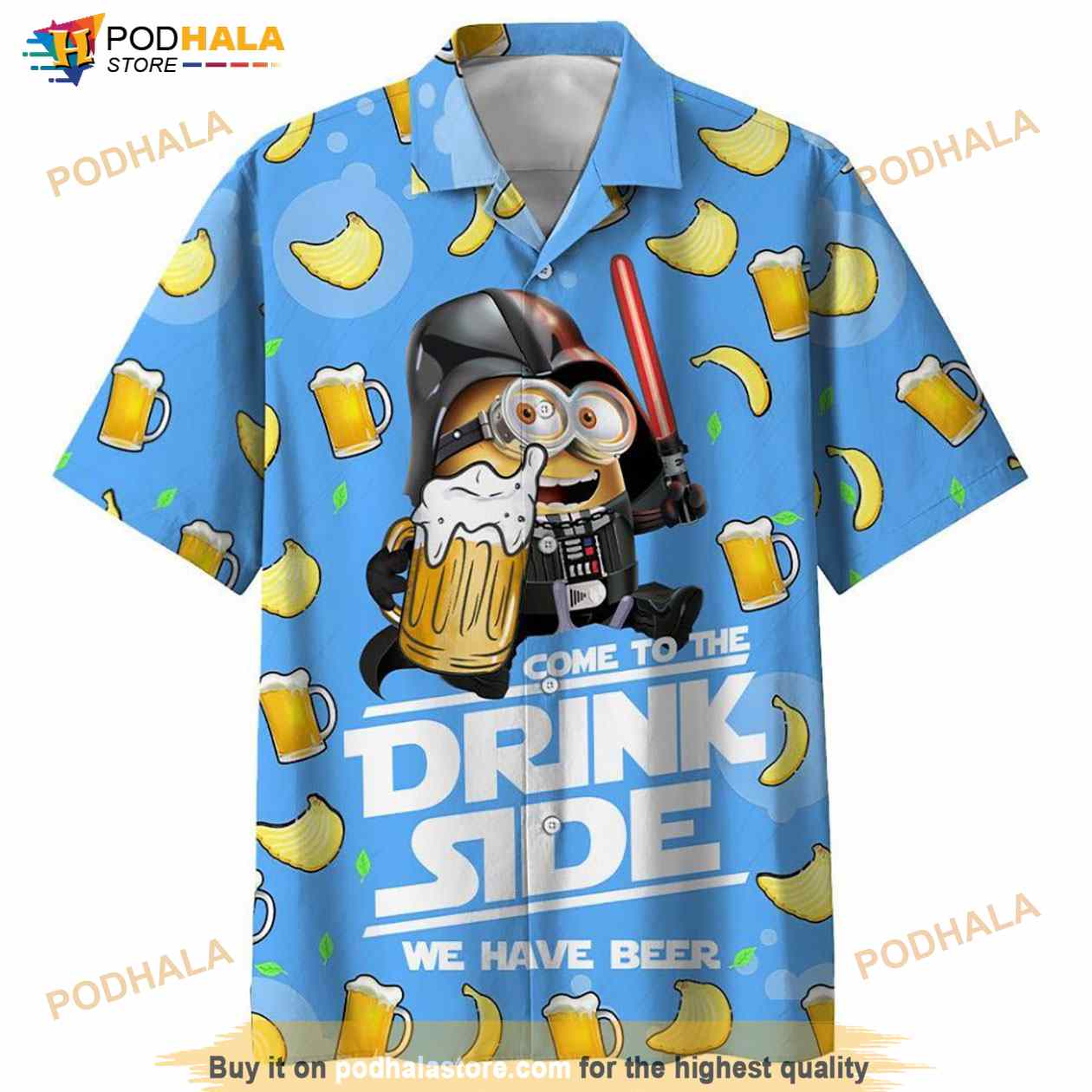 Despicable Me Minions Come To The Drink Side We Have Beer Hawaiian Shirt Despicable Me Minions Come To The Drink Side We Have Beer Hawaiian Shirt