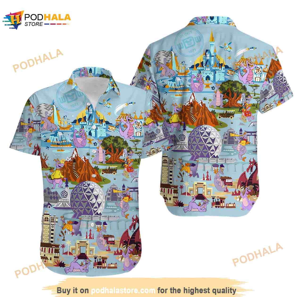 Disney Figment Funny Funny Hawaiian Shirt Disney Figment Funny Funny Hawaiian Shirt