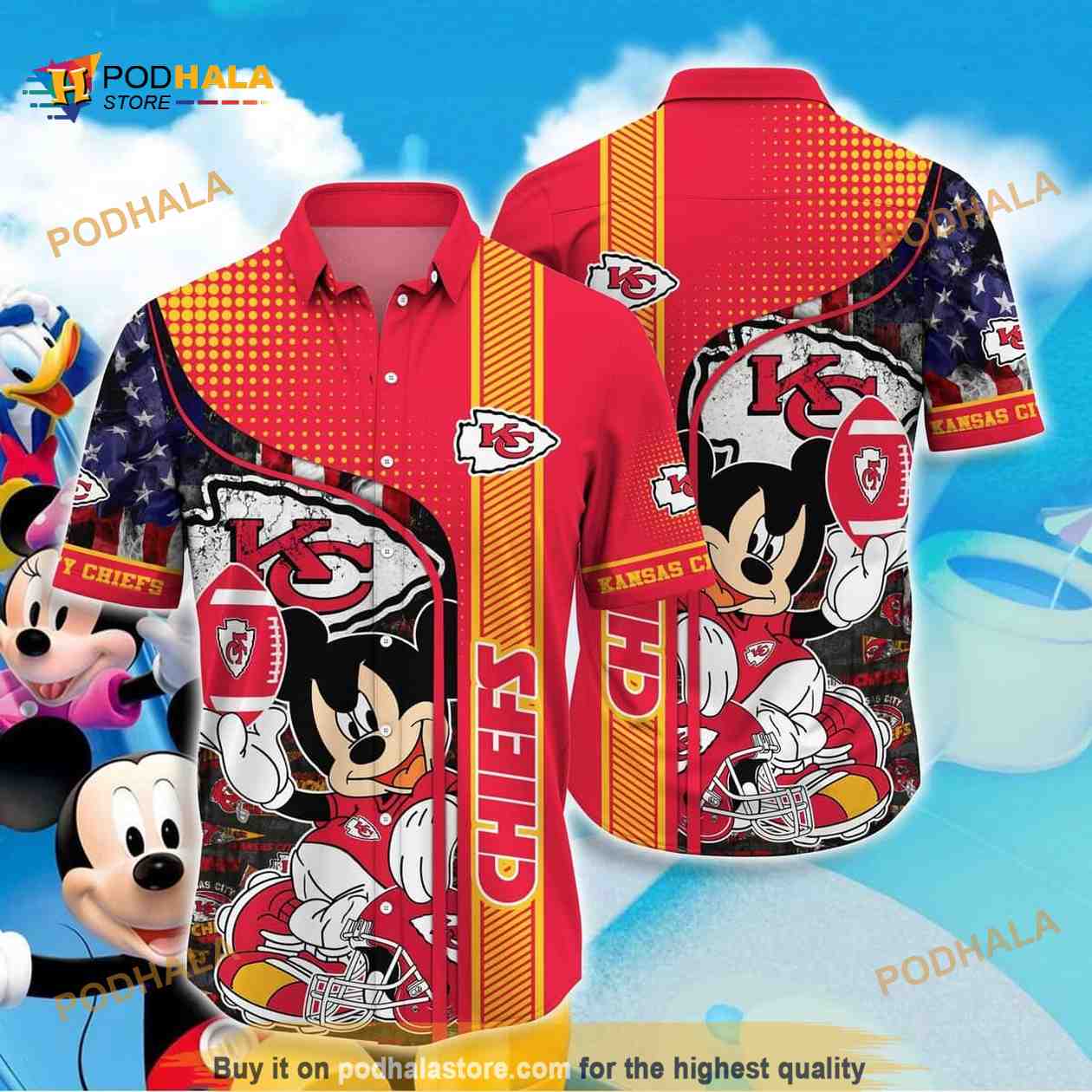 Disney Hawaiian Shirt Mickey Mouse Kansas City Chiefs Summer Holiday Gift Disney Hawaiian Shirt Mickey Mouse Kansas City Chiefs Summer Holiday Gift