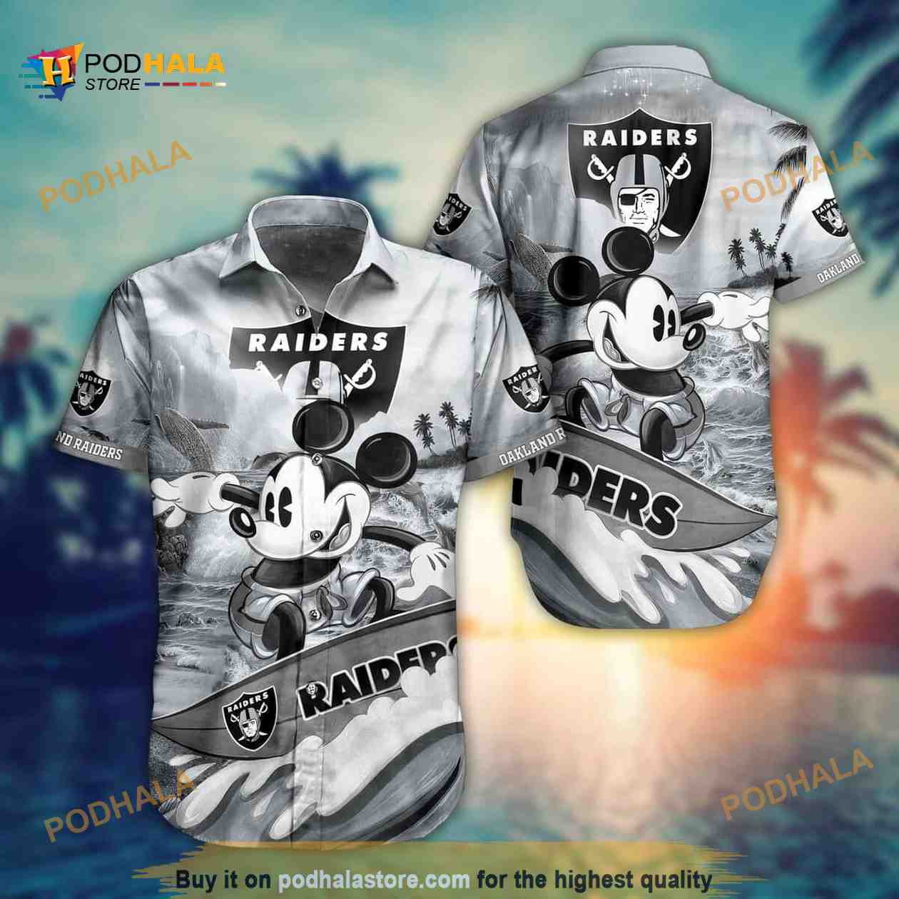 Disney Hawaiian Shirt Mickey Mouse Las Vegas Raiders Disney Hawaiian Shirt Mickey Mouse Las Vegas Raiders