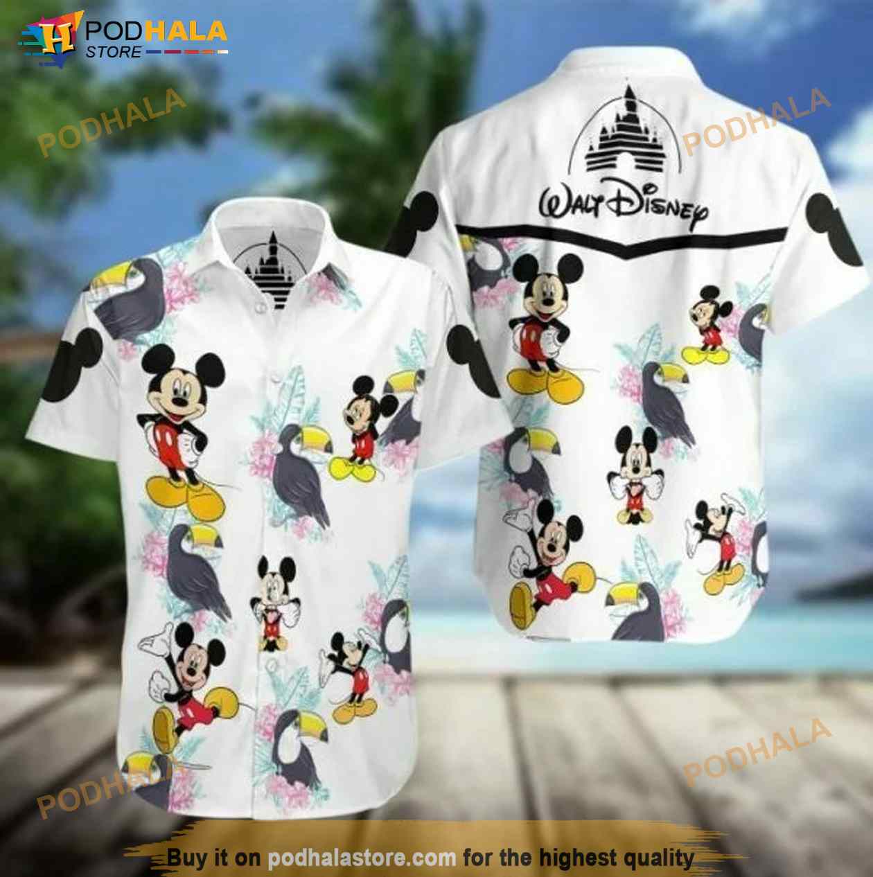 Disney Mickey Mouse Summer Tropical Hawaiian Shirt Disney Mickey Mouse Summer Tropical Hawaiian Shirt