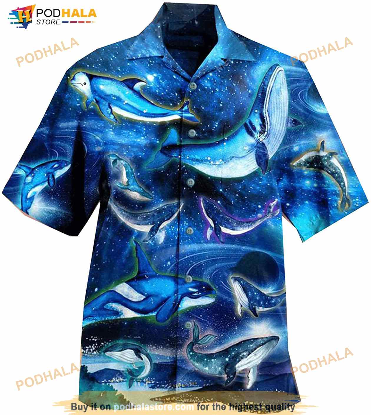 Dolphin Animal Blue Galaxy Hawaiian Shirt Dolphin Animal Blue Galaxy Hawaiian Shirt