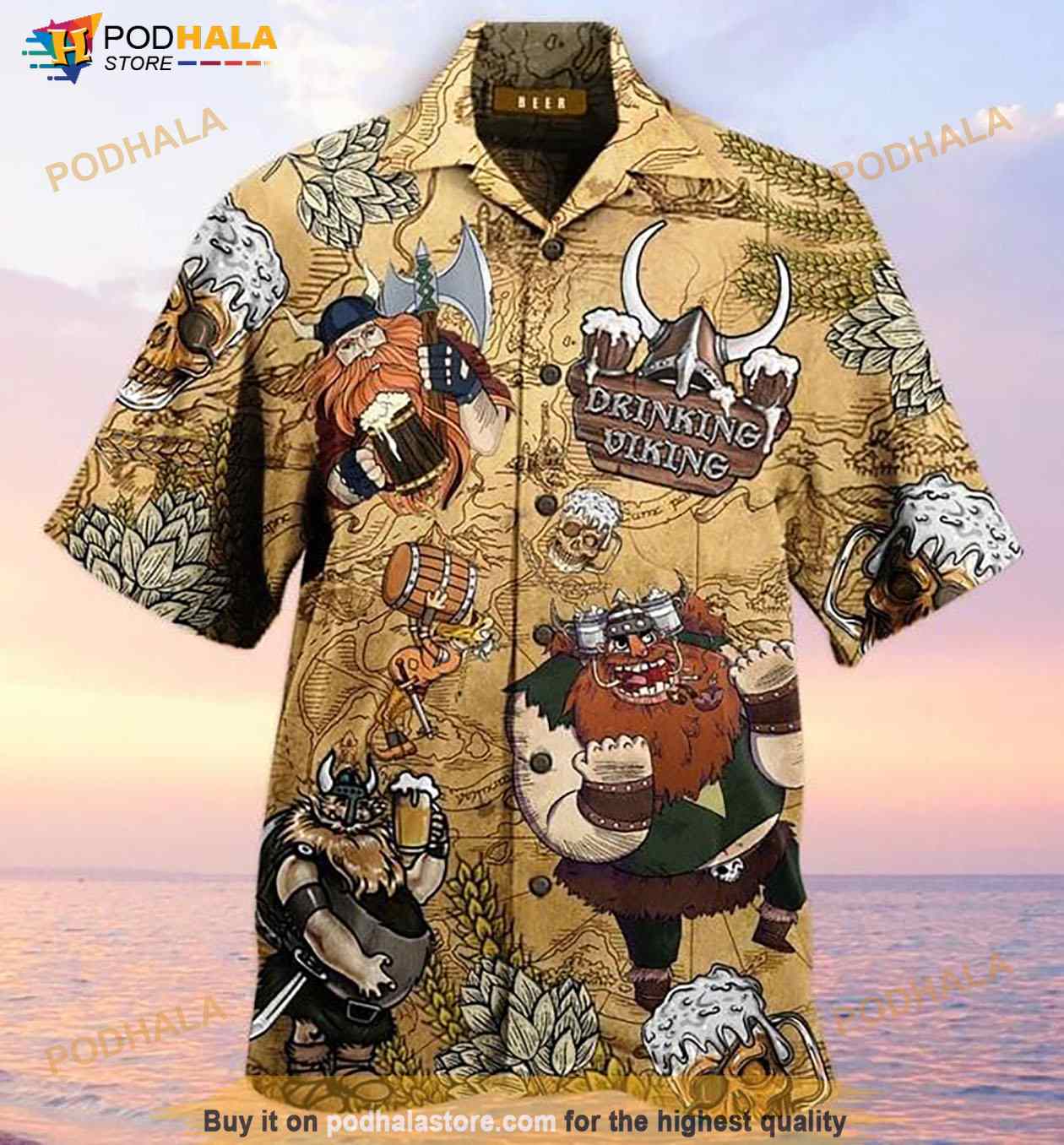 Dragon Island Drinking Viking Hawaiian Shirt Dragon Island Drinking Viking Hawaiian Shirt