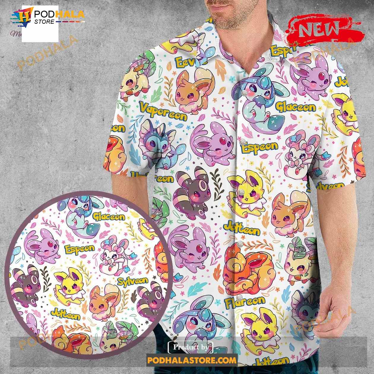 Eevee Evolution Cute Pattern Enjoy This Summer Funny Hawaiian Shirt Eevee Evolution Cute Pattern Enjoy This Summer Funny Hawaiian Shirt