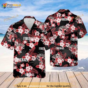 Fireball Hawaiian Flowers Pattern Funny Hawaiian Shirt