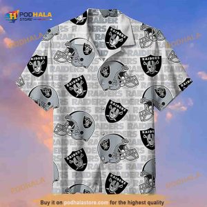 Football Helmet NFL Las Vegas Raiders Funny Hawaiian Shirt