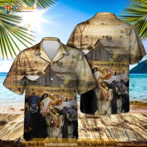 Funny Cow Farm Funny Hawaiian Shirt