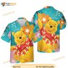 Funny Hawaiian Shirt For Men Bear The Pooh Cute Red Flower