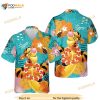 Funny Hawaiian Shirt For Men Funny Tigger Flower On The Blue