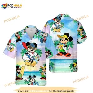 Funny Hawaiian Shirt For Men Mouse And Friends Family Vacation
