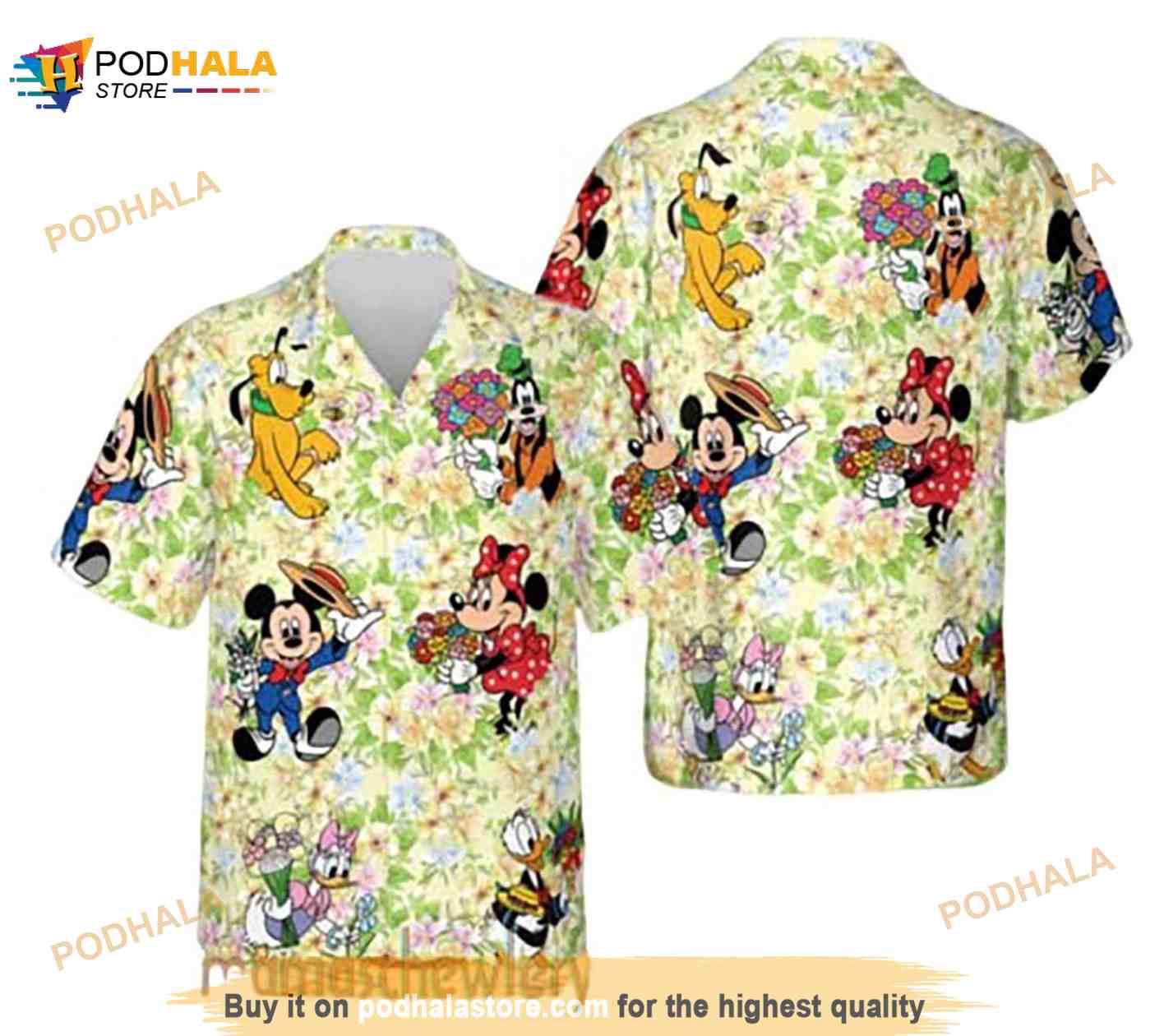 Funny Hawaiian Shirt For Men Mouse And Groofy Flower And Garden Blue Funny Hawaiian Shirt For Men Mouse And Groofy Flower And Garden Blue