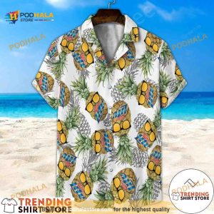 Funny Miller Lite Funny Hawaiian Shirt Pineapple With Sunglasses