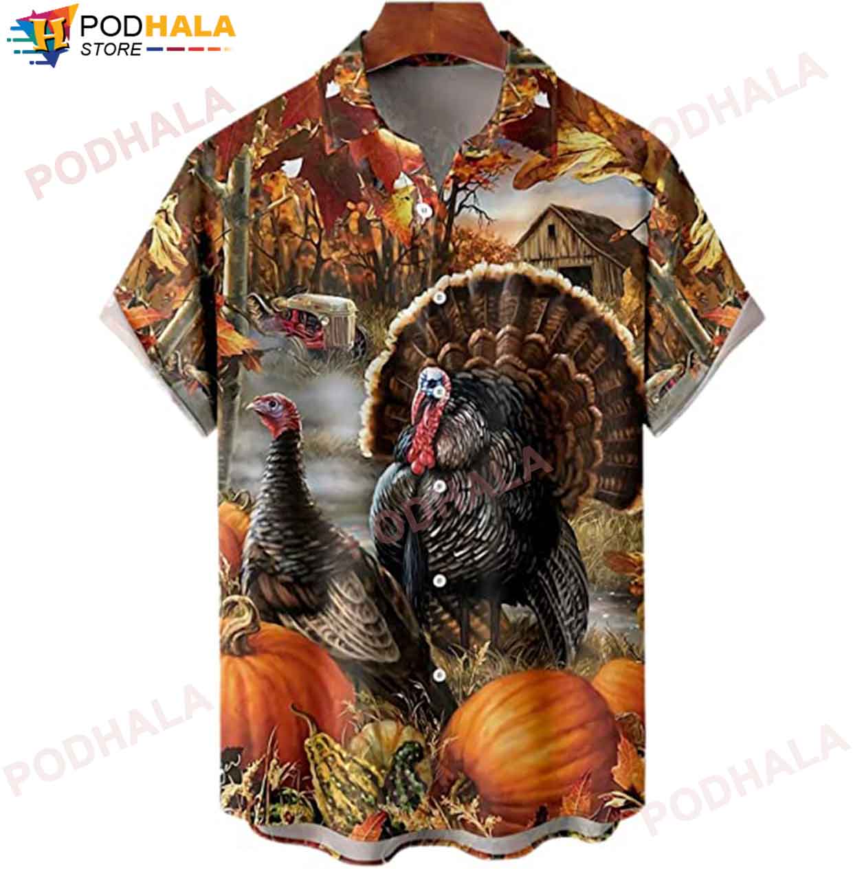 Funny Turkey Thanksgiving Hawaiian Shirt Funny Turkey Thanksgiving Hawaiian Shirt