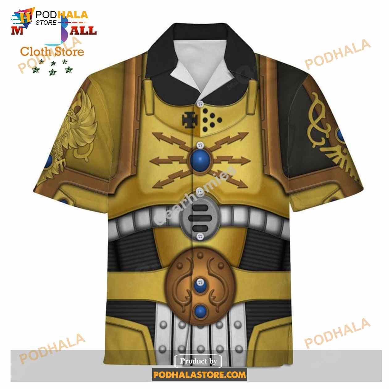 Gearhomies Unisex Funny Hawaiian Shirt The Dread Host 3D Costumes Gearhomies Unisex Funny Hawaiian Shirt The Dread Host 3D Costumes