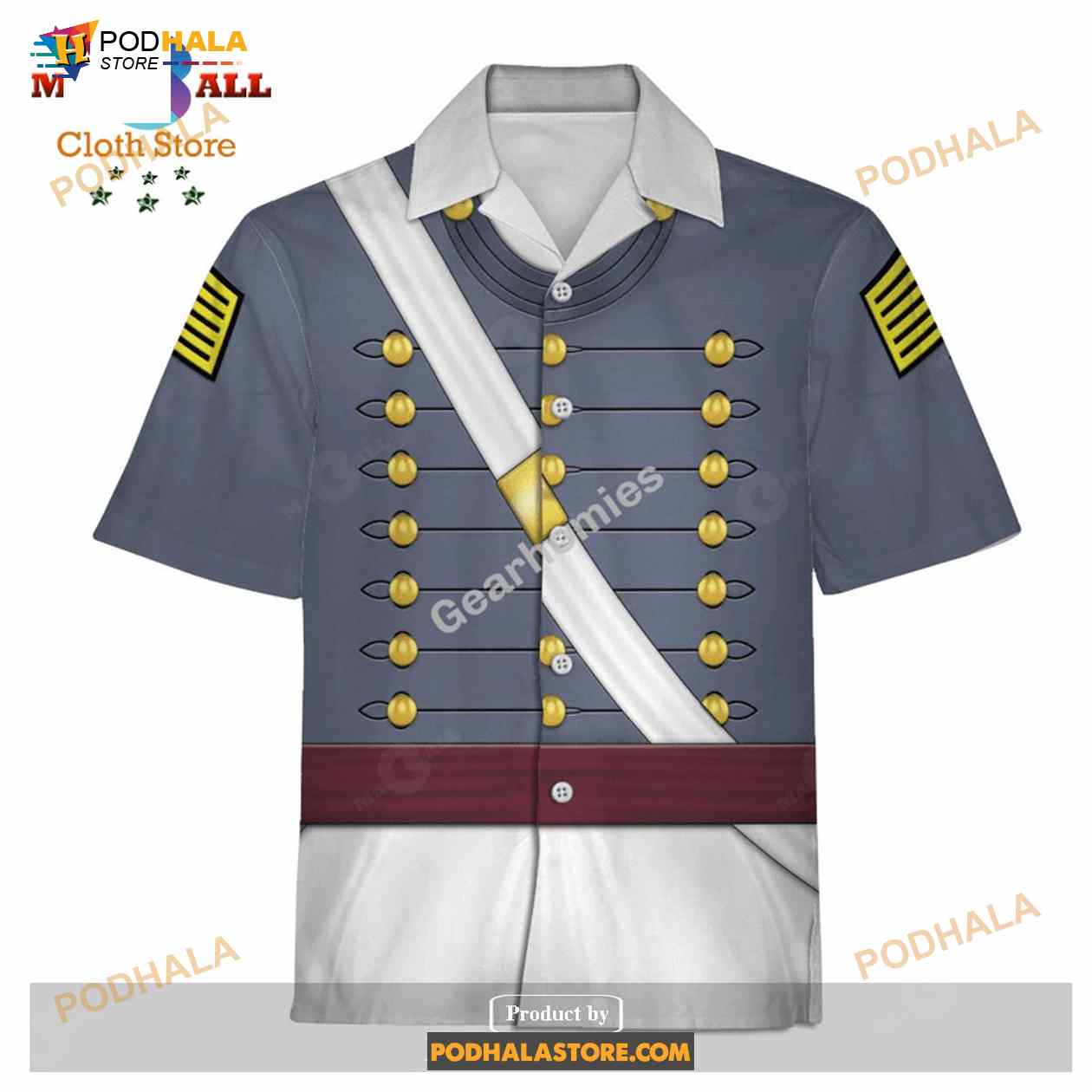Gearhomies Unisex Funny Hawaiian Shirt US Army – West Point Cadet 1860s Historical 3D Apparel Gearhomies Unisex Funny Hawaiian Shirt US Army – West Point Cadet 1860s Historical 3D Apparel