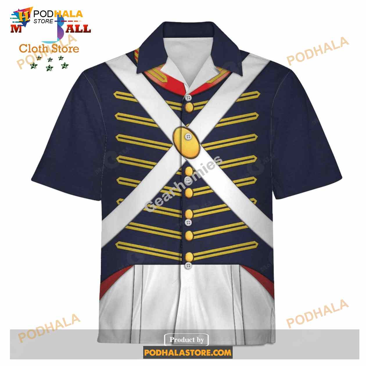 Gearhomies Unisex Funny Hawaiian Shirt War of 1812 1812-1815 US Army Historical 3D Apparel Gearhomies Unisex Funny Hawaiian Shirt War of 1812 1812-1815 US Army Historical 3D Apparel