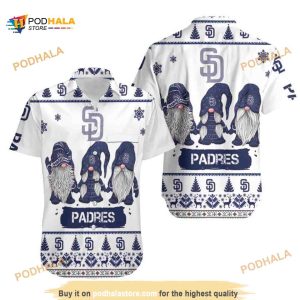 Gnomes San Diego Padres Funny Hawaiian Shirt Christmas Gift For Baseball Lovers