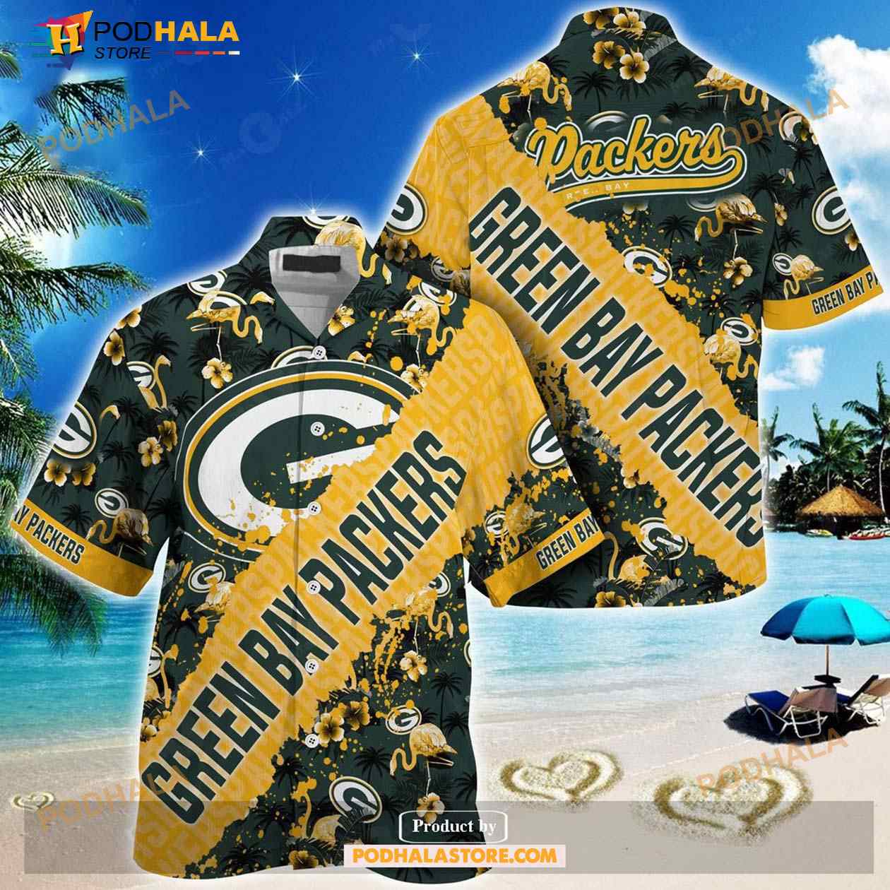 Green Bay Packers NFL Trending Summer Hawaiian Shirt With Tropical Patterns Green Bay Packers NFL Trending Summer Hawaiian Shirt With Tropical Patterns