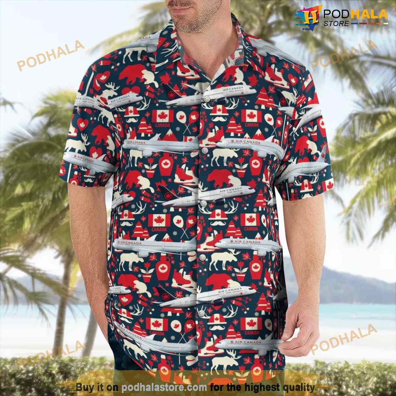 Happy Canada Day Air Canada Boeing 787-9 Dreamliner Hawaiian Shirt For Men And Women Happy Canada Day Air Canada Boeing 787-9 Dreamliner Hawaiian Shirt For Men And Women