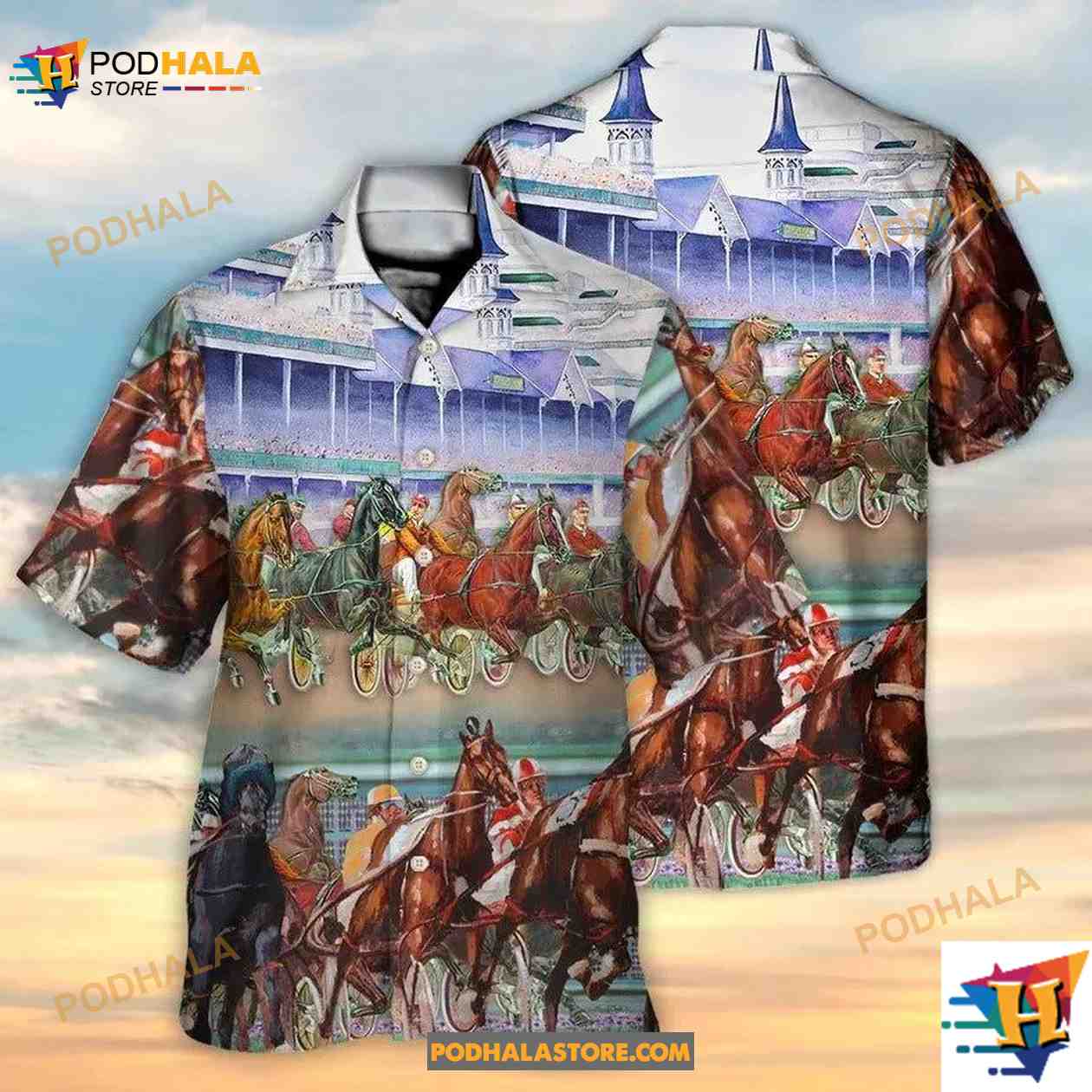 Harness Racing Horse Hawaiian Shirt Harness Racing Horse Hawaiian Shirt