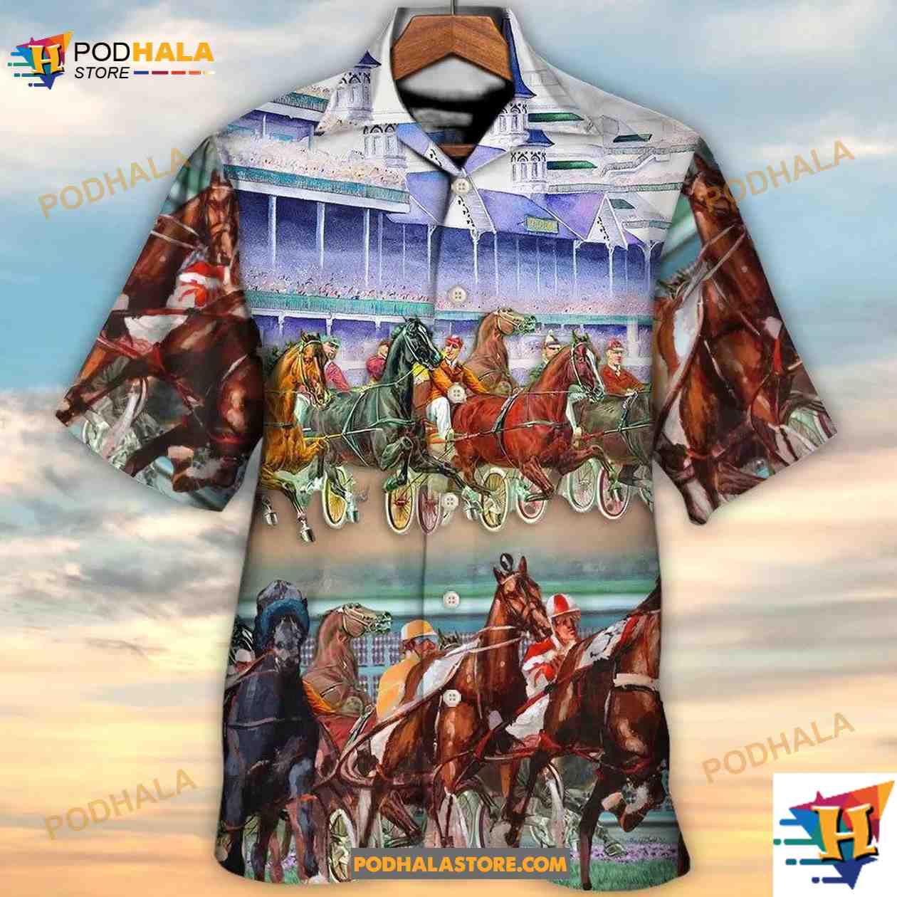 Harness Racing Horse Racing Horse Lover Hawaiian Shirt Harness Racing Horse Racing Horse Lover Hawaiian Shirt