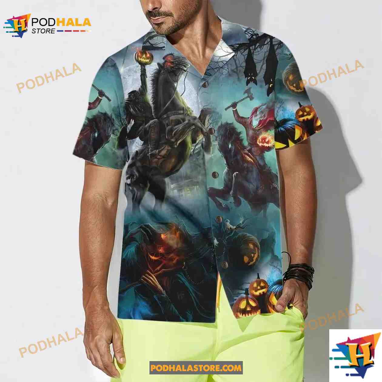 Headless Horseman Halloween Shirt For Men Hawaiian Shirt Headless Horseman Halloween Shirt For Men Hawaiian Shirt