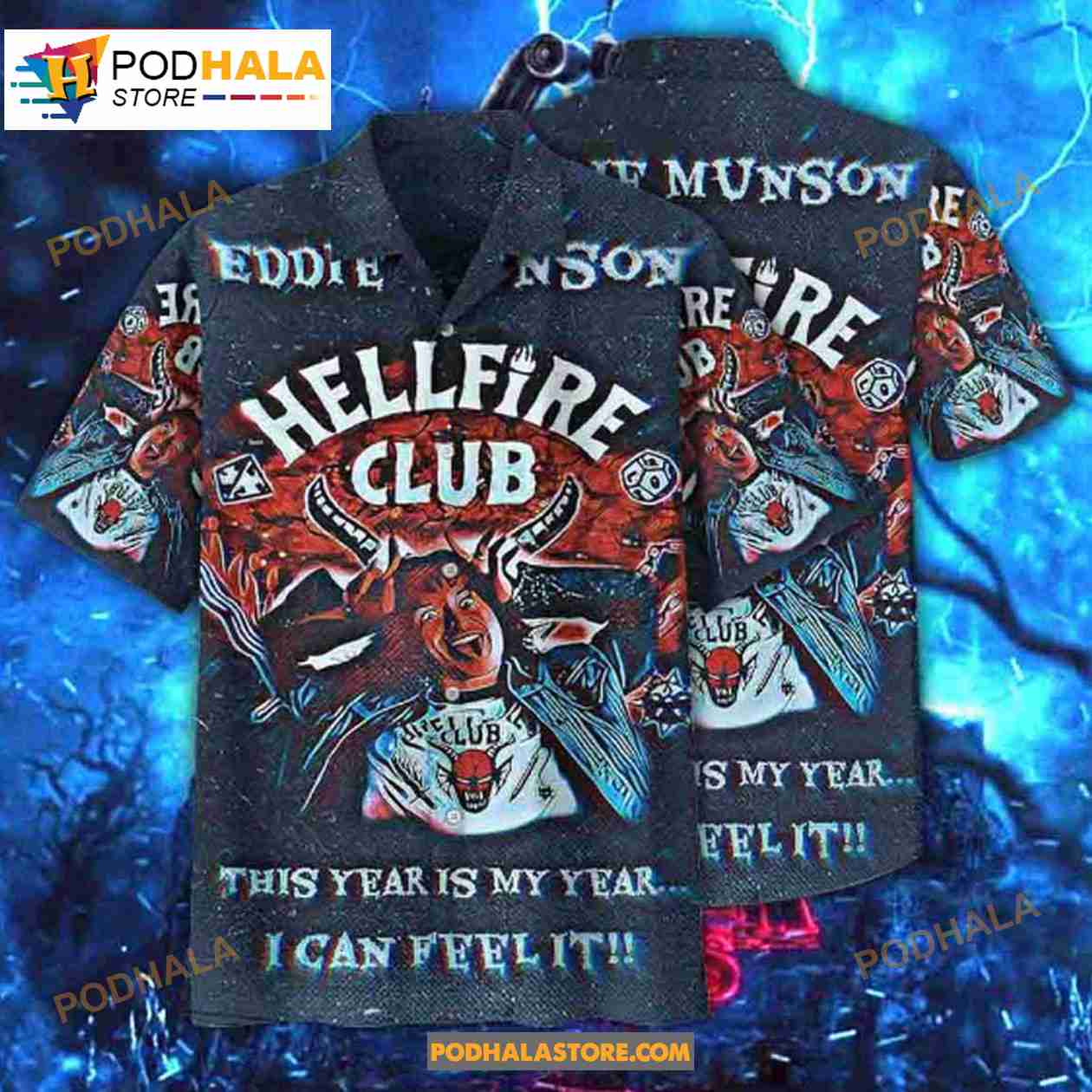 Hellfire Club Eddie Munson Stranger Thing 4 Hawaii Shirt Hellfire Club Eddie Munson Stranger Thing 4 Hawaii Shirt