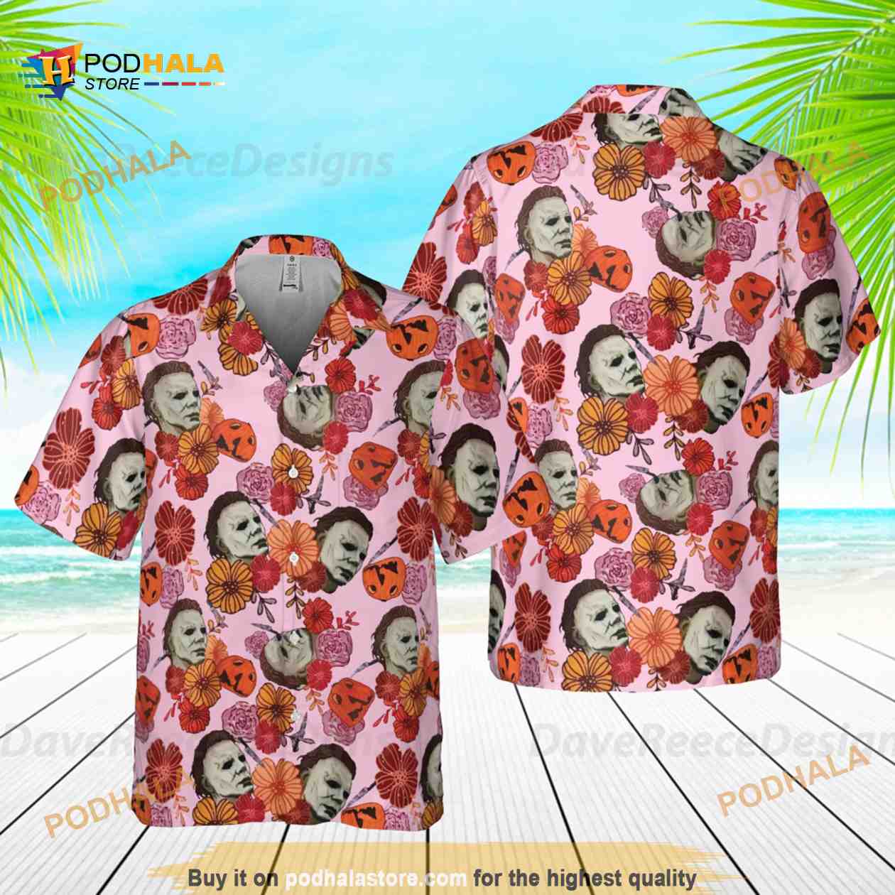 Horror Movie Characters Halloween Hawaiian Shirt Horror Movie Characters Halloween Hawaiian Shirt