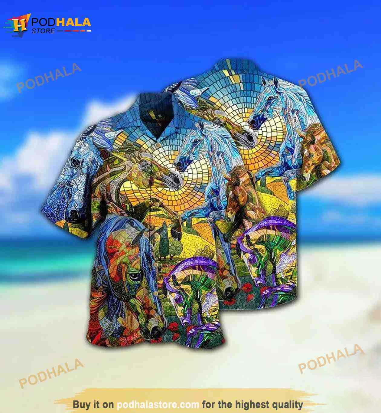 Horse Abstract Style Hawaiian Shirt Horse Abstract Style Hawaiian Shirt