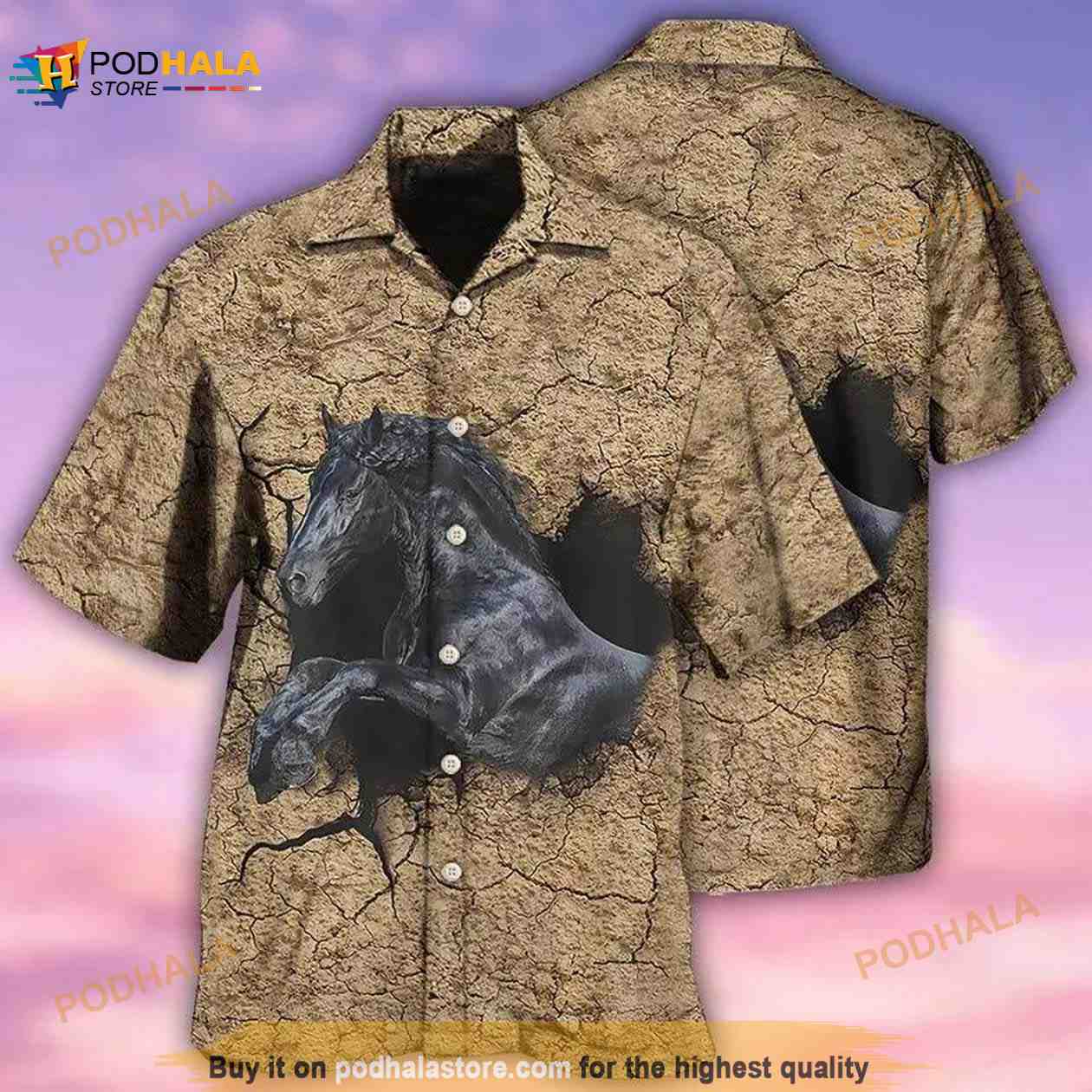Horse Black Darkness Hawaiian Shirt Horse Black Darkness Hawaiian Shirt