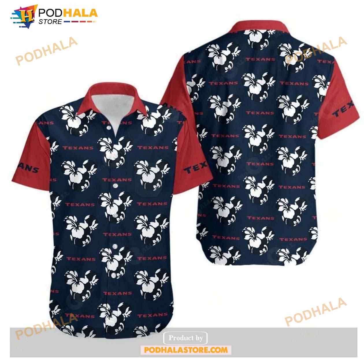 Houston Texans Mickey And Flowers Hawaii Shirt Summer Collections Houston Texans Mickey And Flowers Hawaii Shirt Summer Collections