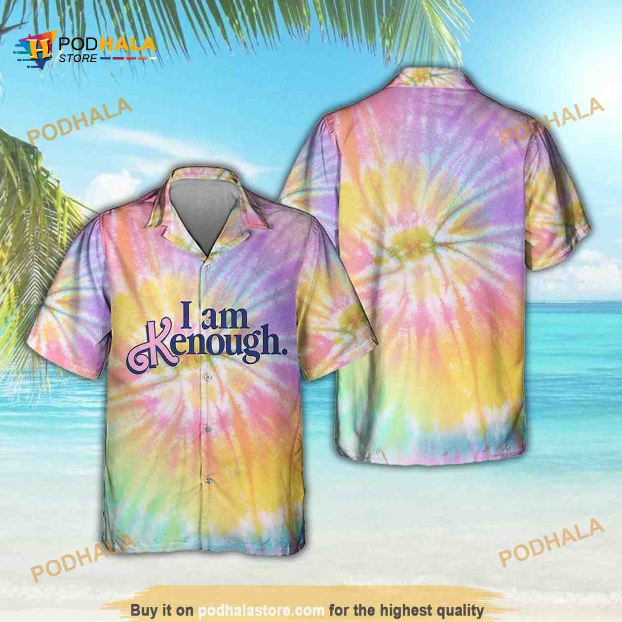 I Am Kenough Barbenheimer Movie Funny Hawaiian Shirt I Am Kenough Barbenheimer Movie Funny Hawaiian Shirt