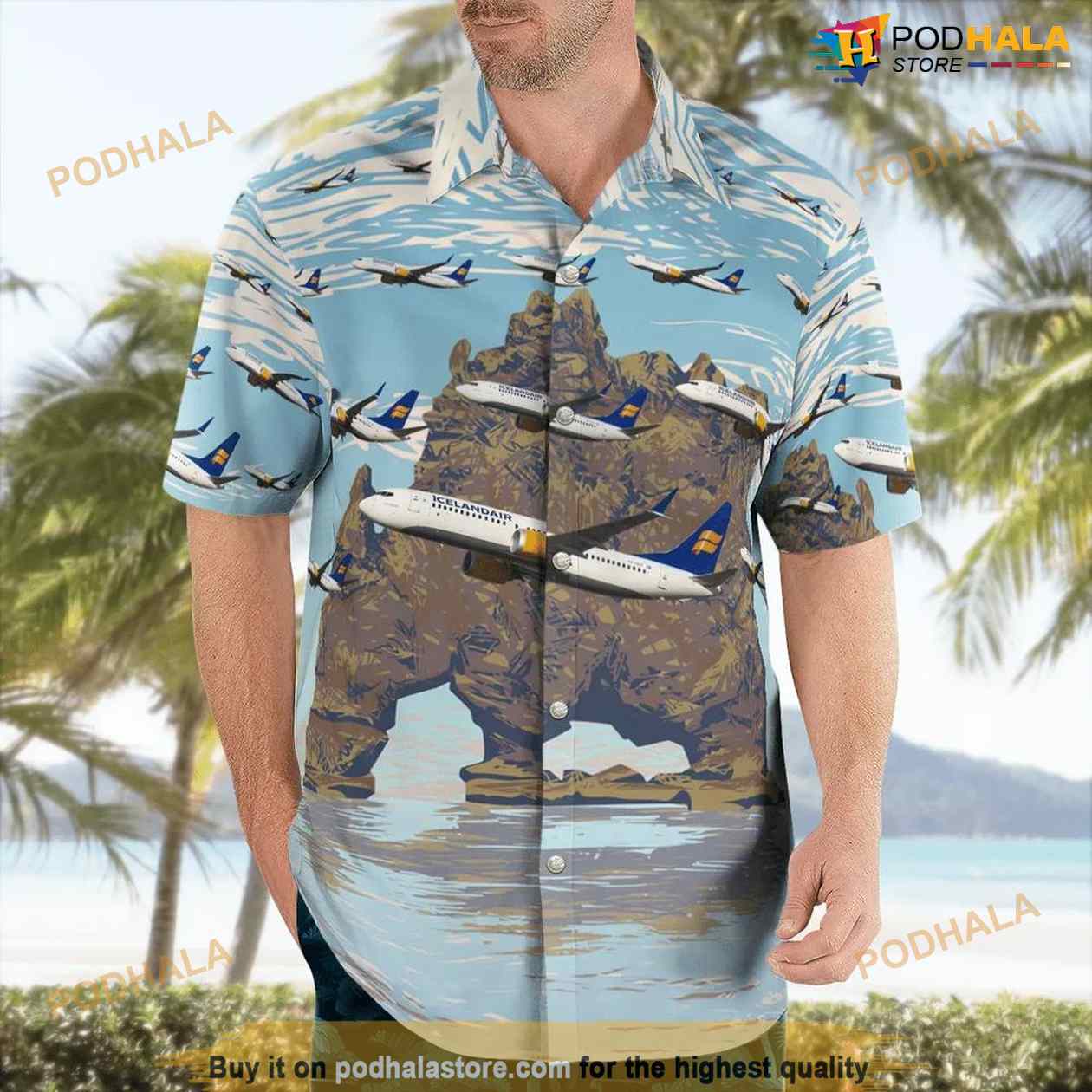 Icelandair Boeing 737 Max 8 Hawaiian Shirt Outfit Icelandair Boeing 737 Max 8 Hawaiian Shirt Outfit