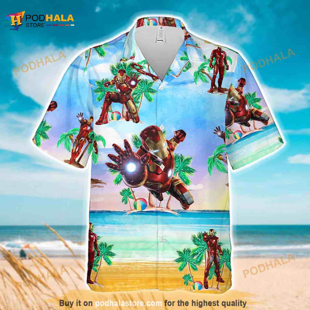 Iron Man Funny Hawaiian Shirt Iron Man Funny Hawaiian Shirt