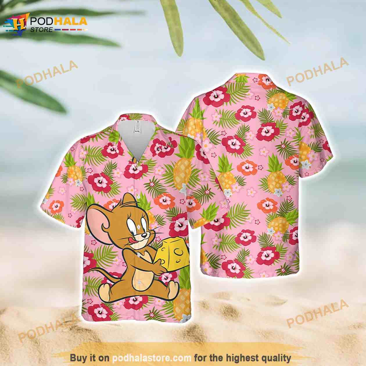Jerry Mouse Funny Hawaiian Shirt Jerry Mouse Funny Hawaiian Shirt