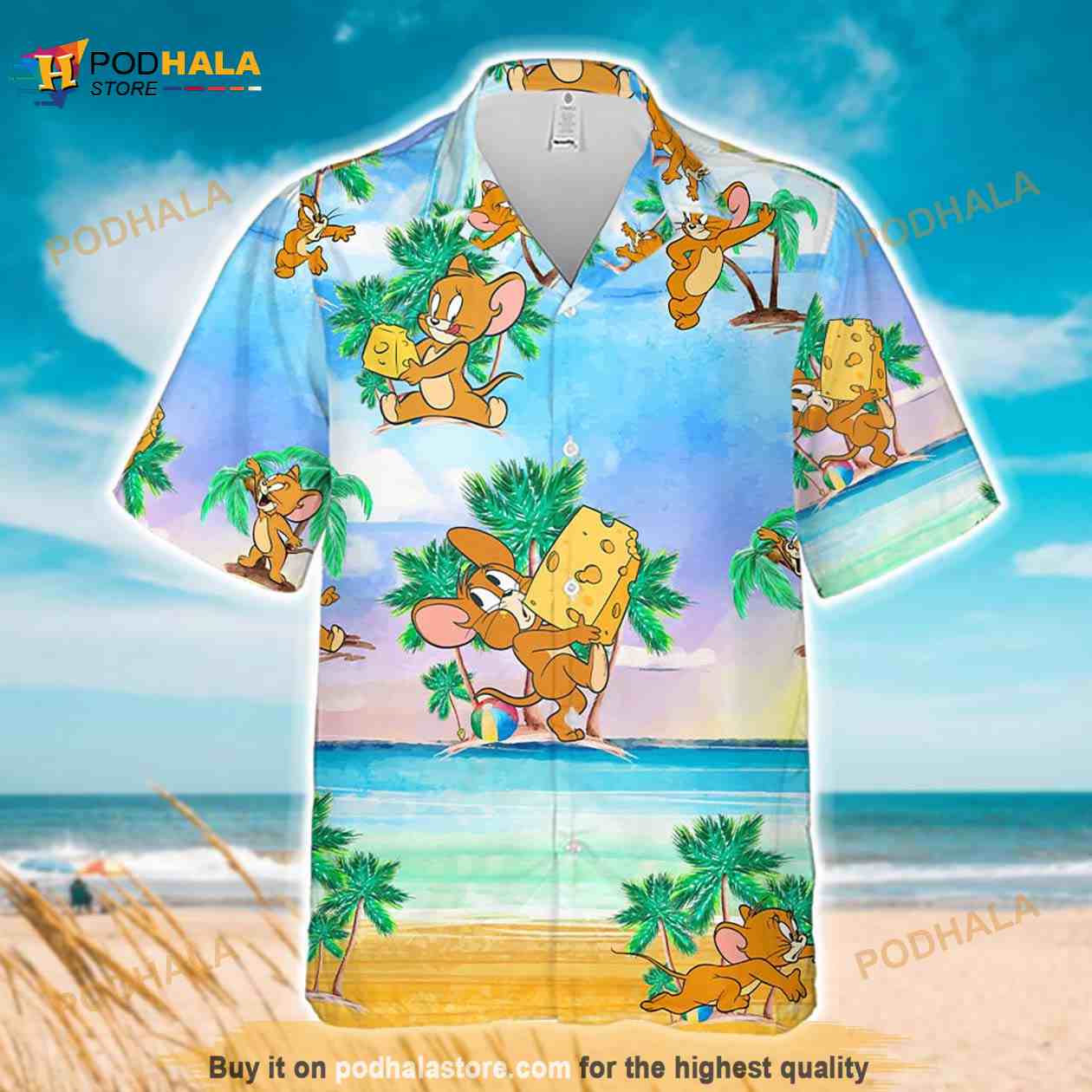 Jerry Mouse Funny Hawaiian Shirt Jerry Mouse Funny Hawaiian Shirt