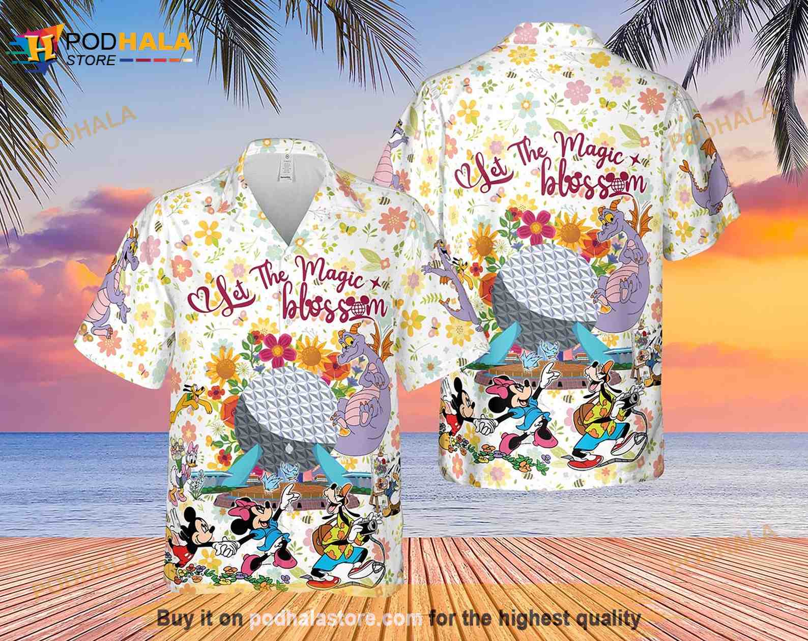 Let The Magic Blossom Disney Epcot Flower And Garden Festival Funny Hawaiian Shirt Let The Magic Blossom Disney Epcot Flower And Garden Festival Funny Hawaiian Shirt