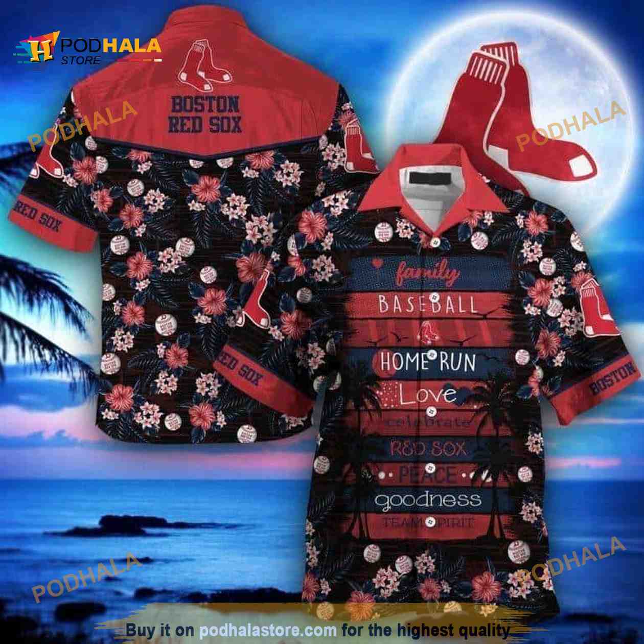 MLB Boston Red Sox MLB Hawaiian Shirt MLB Boston Red Sox MLB Hawaiian Shirt