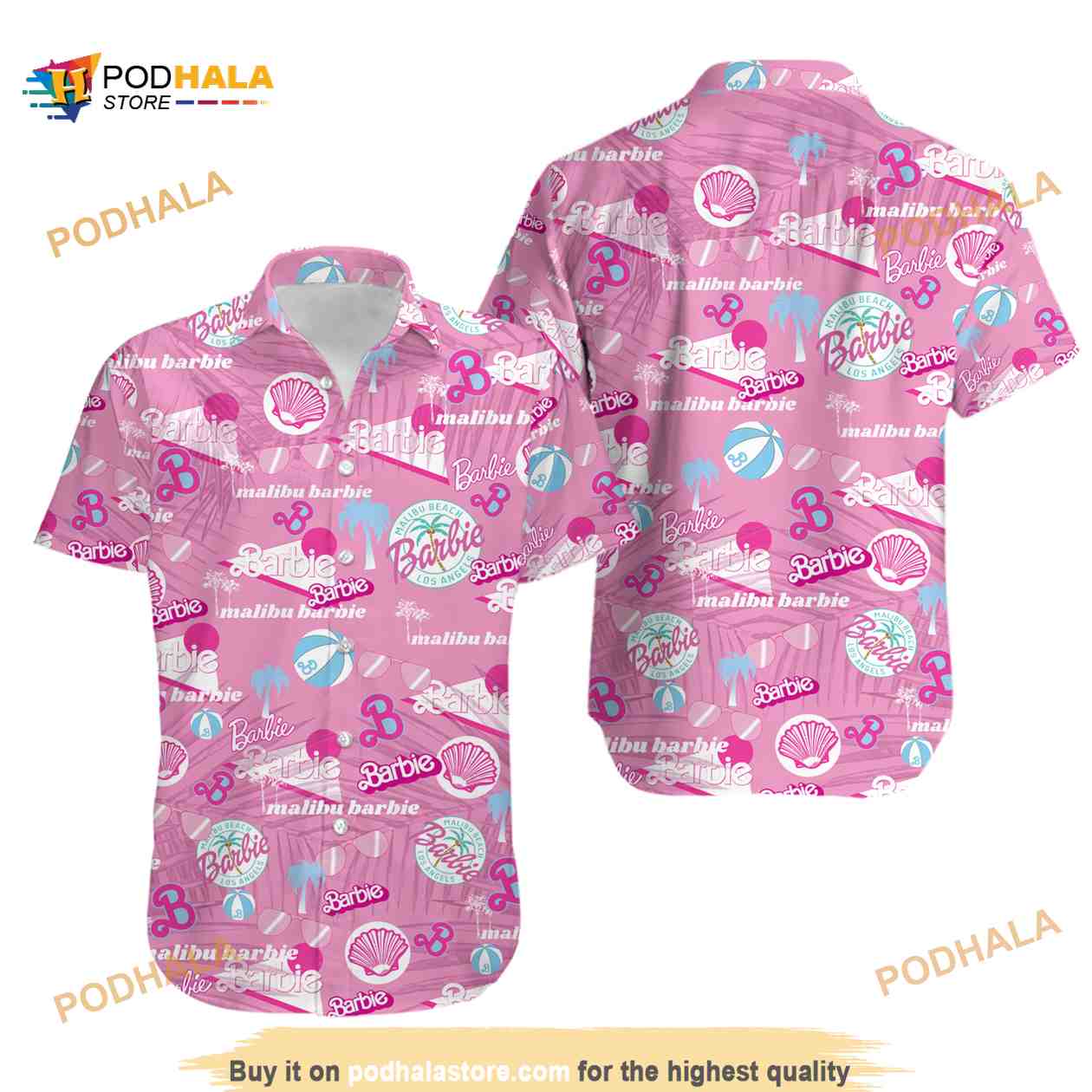 Malibu Beach Barbie Funny Hawaiian Shirt Malibu Beach Barbie Funny Hawaiian Shirt