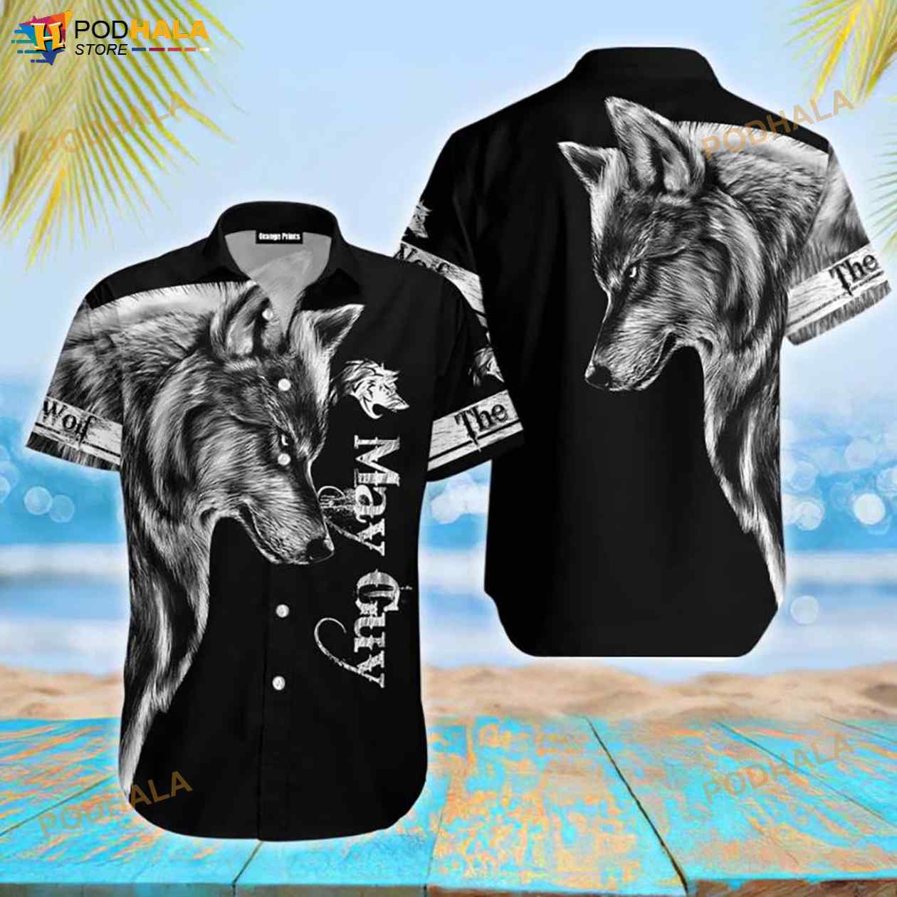 May Guy Wolf 3D Funny Hawaiian Shirt May Guy Wolf 3D Funny Hawaiian Shirt