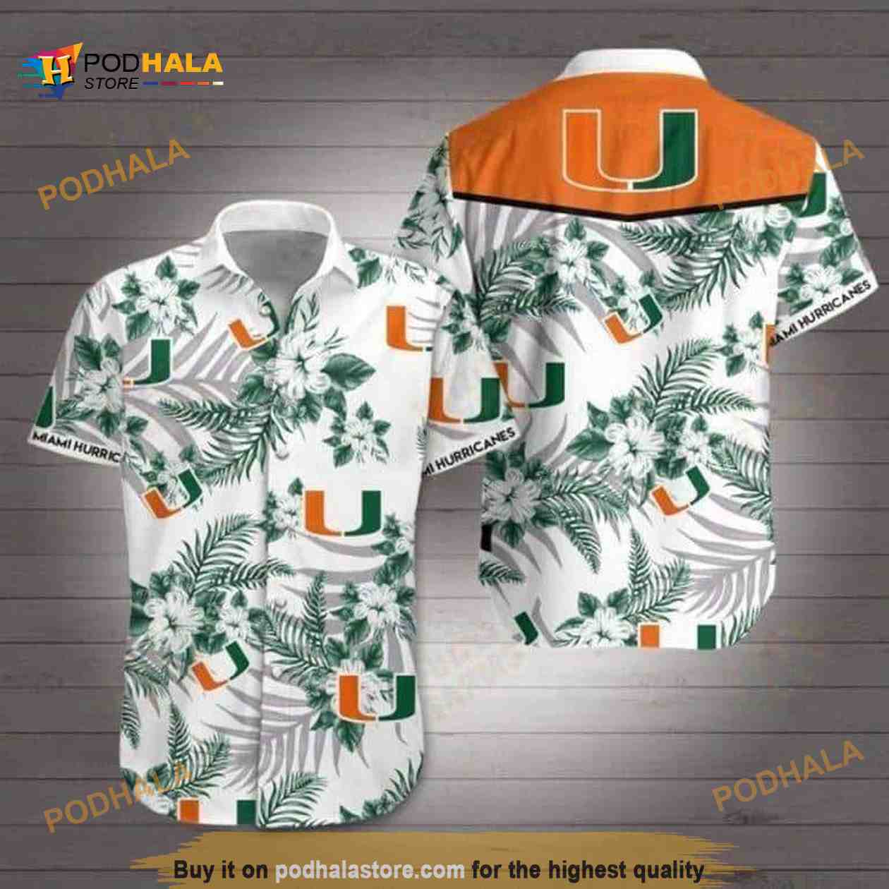 Miami Hurricanes Funny Hawaiian Shirt Miami Hurricanes Funny Hawaiian Shirt