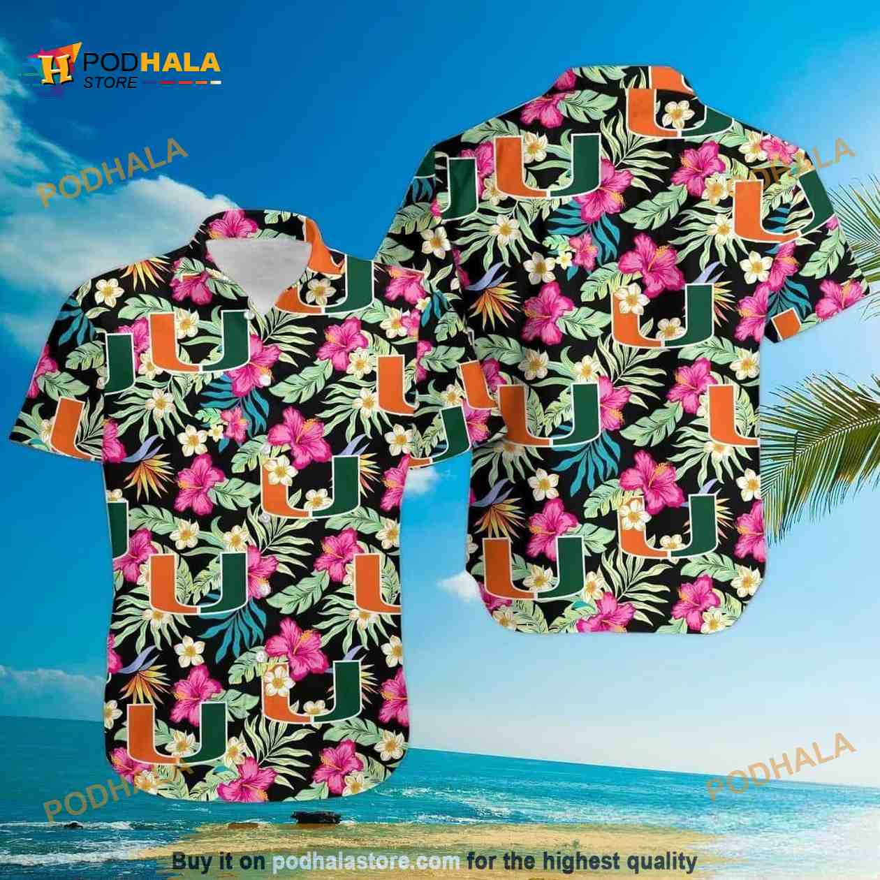 Miami Hurricanes Funny Hawaiian Shirt Miami Hurricanes Funny Hawaiian Shirt