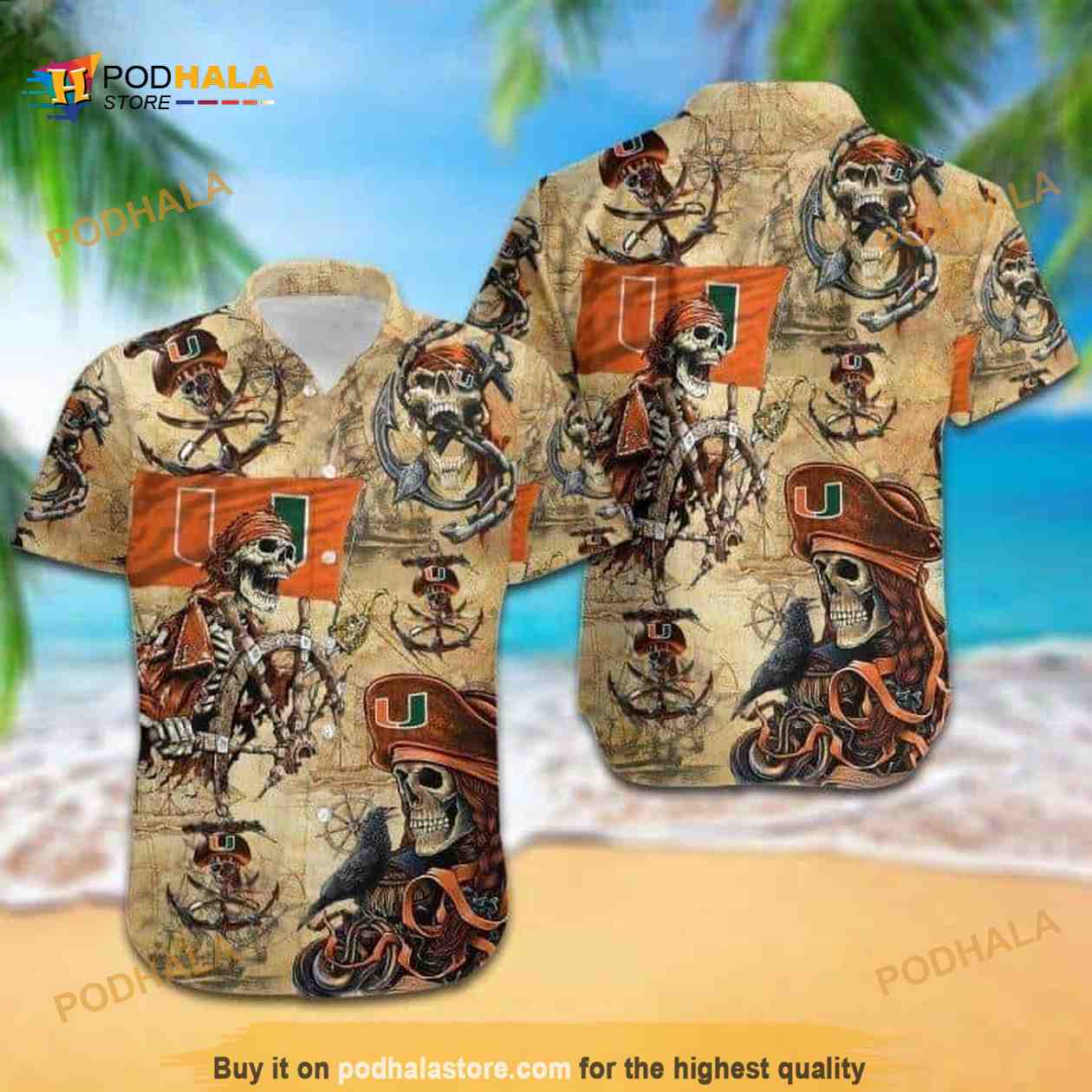 Miami Hurricanes Funny Hawaiian Shirt Miami Hurricanes Funny Hawaiian Shirt