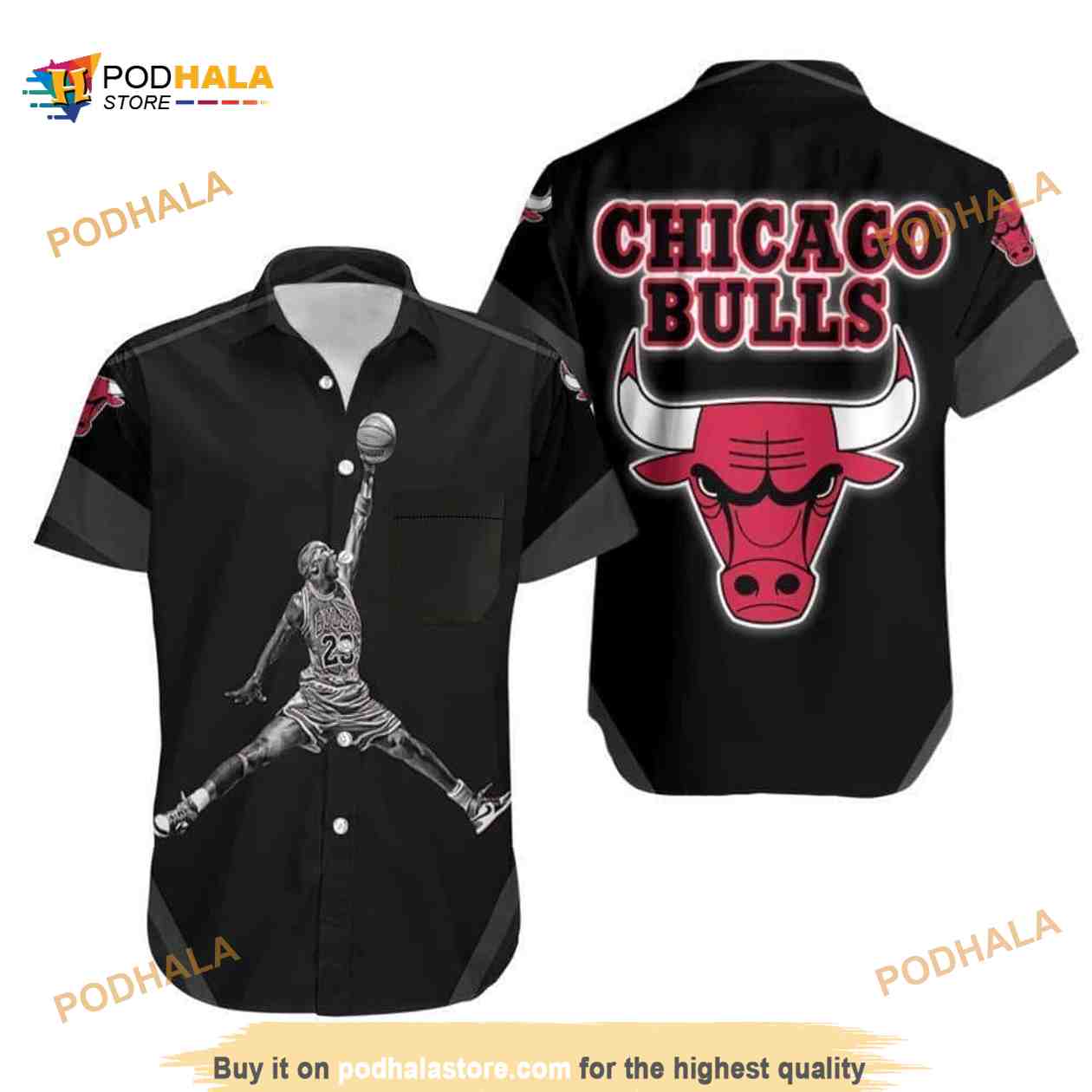 Michael Jordan Logo Chicago Bulls Funny Hawaiian Shirt Michael Jordan Logo Chicago Bulls Funny Hawaiian Shirt