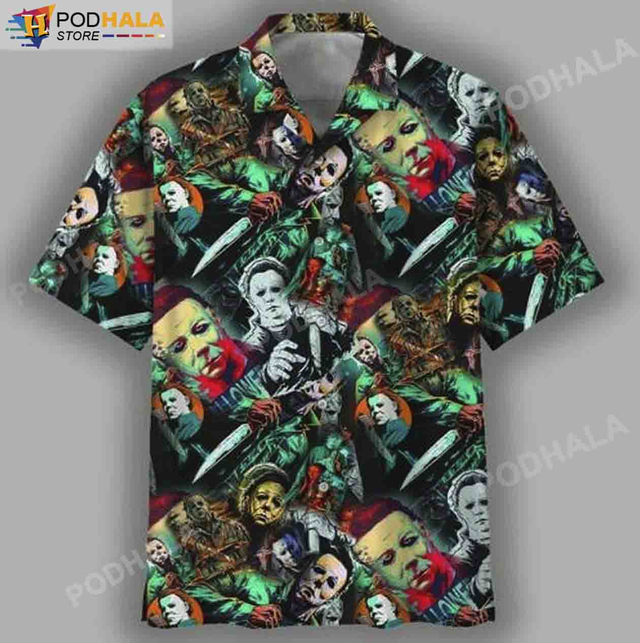 Michael Myers Costume The Killer Horror Halloween Gifts Hawaiian Shirt Michael Myers Costume The Killer Horror Halloween Gifts Hawaiian Shirt