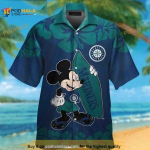 Mickey Mouse Disney Hawaiian Shirt Seattle Mariners