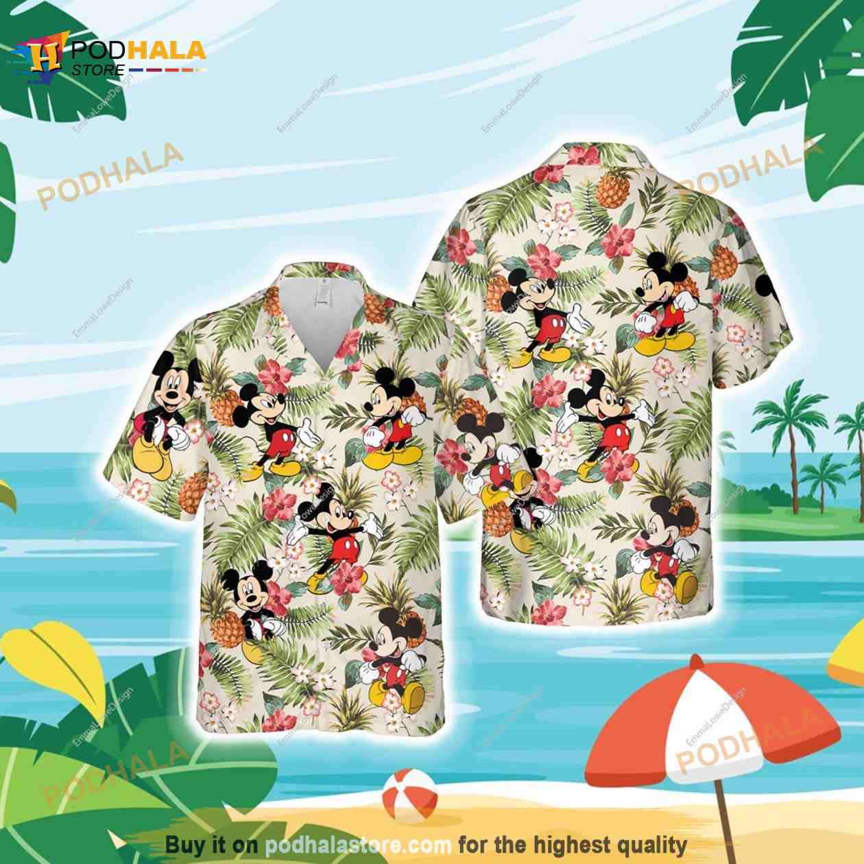 Mickey Mouse Funny Hawaiian Shirt Summer Button Up Mickey Mouse Funny Hawaiian Shirt Summer Button Up