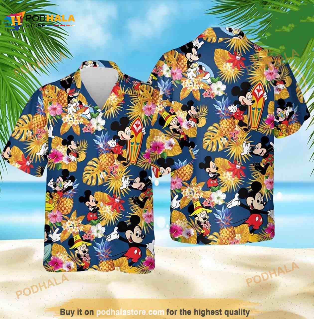 Mickey Mouse Surfing Funny Hawaiian Shirt Mickey Mouse Surfing Funny Hawaiian Shirt
